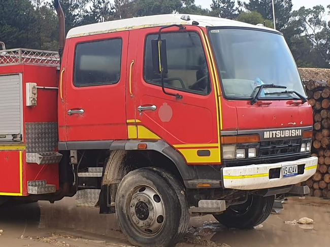 Stolen Vehicles Limestone Coast - Just before 9am, Sunday April 28, a Mitsubishi fire truck,  was stolen from a business site on Marte Siding Road, Compton, Mount Gambier. IMAGE: SAPOL