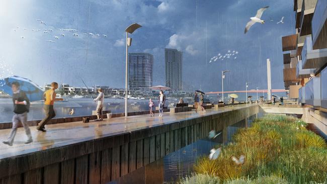 Saltwater Wharf - North Wharf Road render. Picture: Supplied