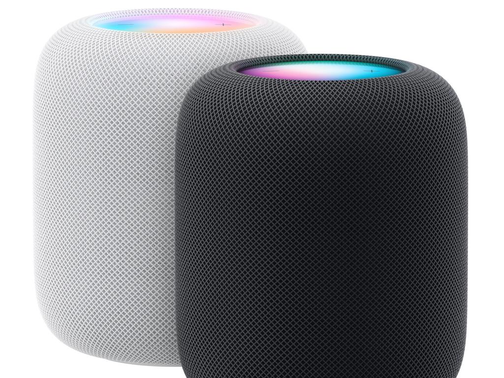 The HomePod comes in wiote or black. Picture: Supplied.