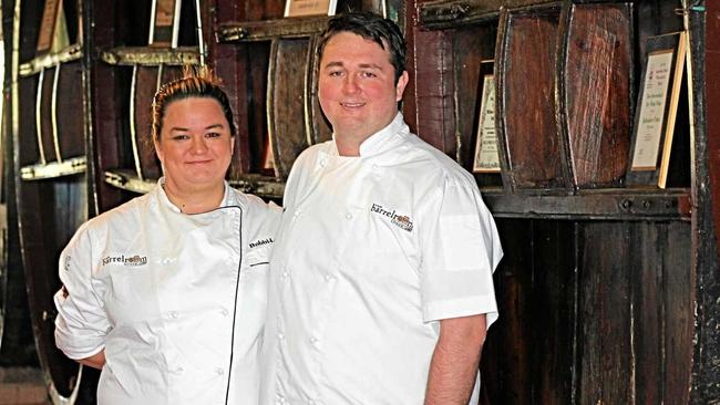 MEMORY LANE: Returning Barrelroom chefs Matt and Bobbi-Lee Wells. They were pictured here in 2012 after just wining best restaurant in a winery at the Queensland Restaurant and Caterers Awards. Picture: File