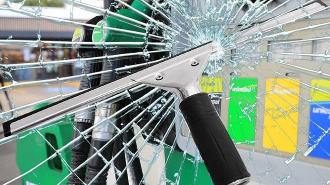 Squeegee sparks unprovoked assault at Gold Coast service station.