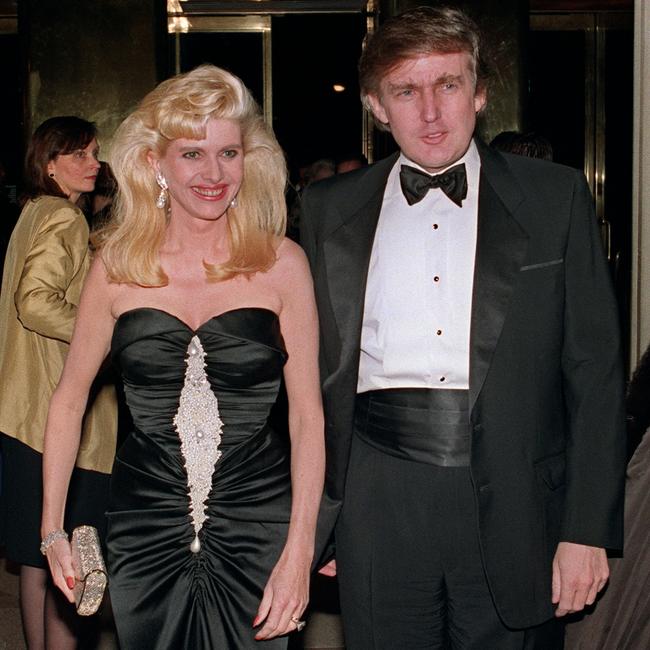 Ivana and Donald Trump arrive at a social engagement in New York in 1989. Picture: AFP