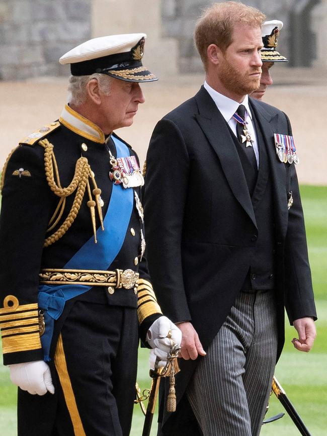 The Duke of Sussex, right, has stepped down as a working royal. Picture: AFP