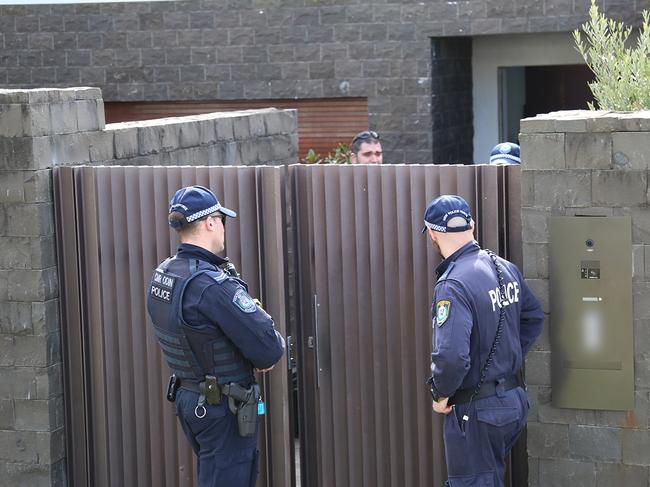 Police at John Ibrahim's Dover Heights home during the raid last year. Picture: Supplied