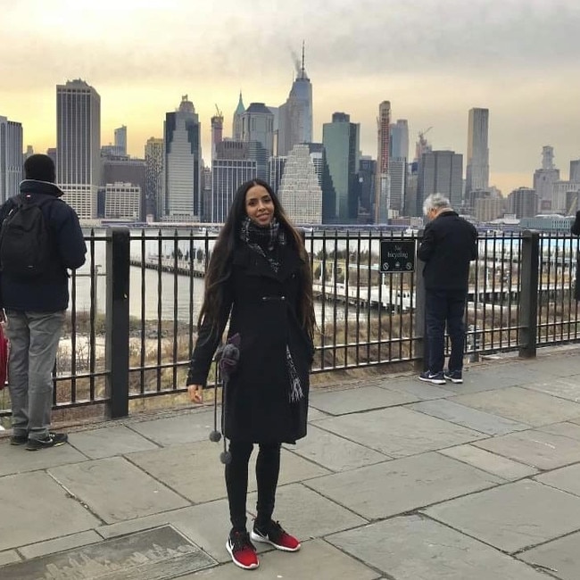 Jaz in her Dad’s hometown, New York City. Picture: SUPPLIED