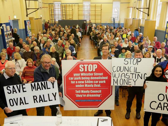 Several community rallies were held to stop the carpark. Picture: Adam Ward.