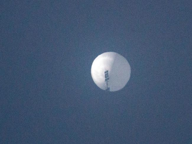 The spy balloon in the sky over Billings, Montana. Picture: AFP