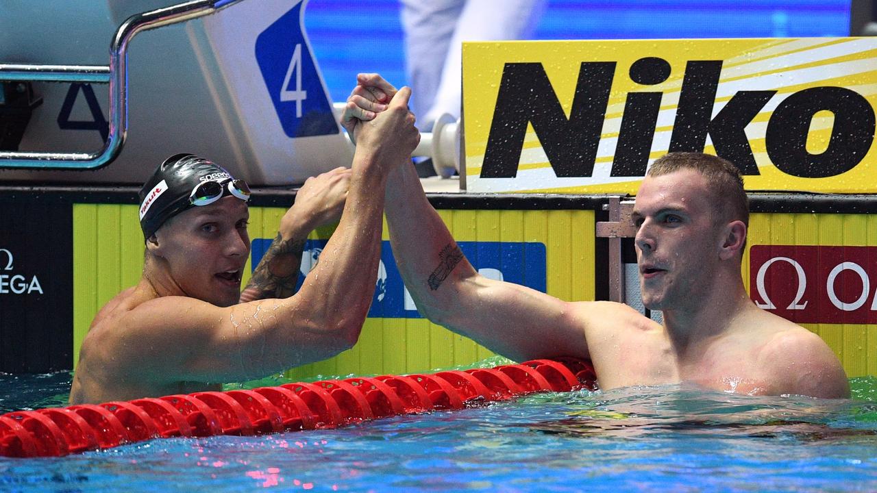 Swimming world championships 100m freestyle final video, result, Caeleb