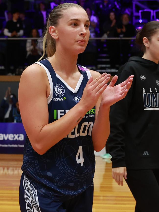 Jaz Shelley scored seven points for United. Picture: Kelly Defina/Getty Images.