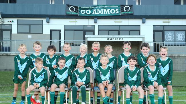 Geelong Ammos Jans under-9 football team. Picture: Alison Wynd