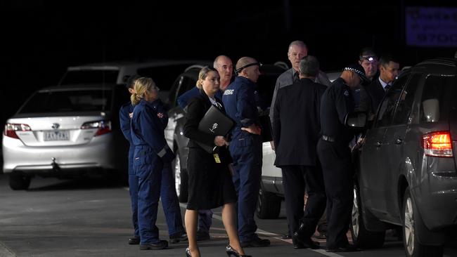 Police shooting near Endeavour Hills police station. Pic: Mike Keating