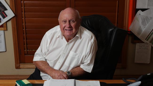 Developer Norm Rix at his Ashmore office. Norm left school at 13 and became one of the most successful developers on the coast. Picture Glenn Hampson