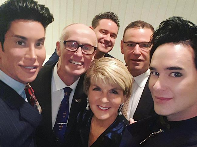 Jedlica with Julie Bishop at last year’s Budget. Picture: Instagram