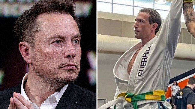 'Dead serious': Tech billionaires Elon Musk (left) and Mark Zuckerberg could soon face off in a cage match to raise money for charity. Pictures: File