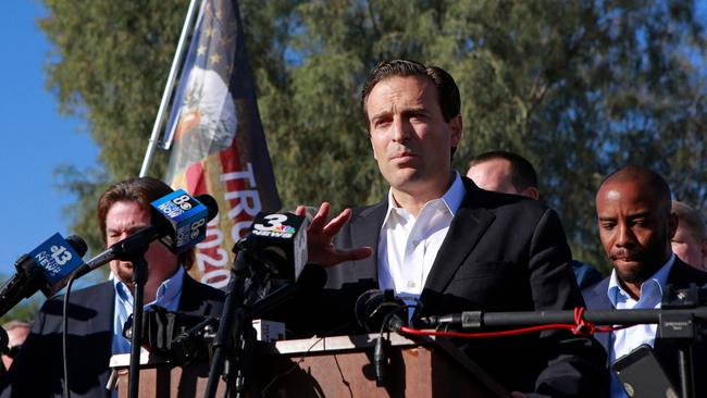 Adam Laxalt in Nevada led in all five September polls and is one of the GOP’s best pickup opportunities. Picture: AFP