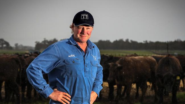 29/08/2019Geoff Pearson and son Cooper (15) with his beef at his farm in Myalup, WAPic Colin Murty The Australian