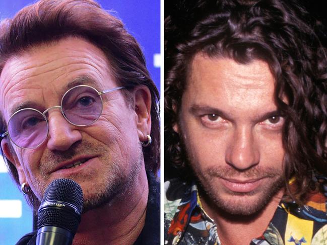 U2 star Bono and Michael Hutchence