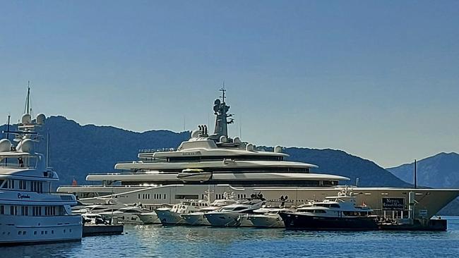 Roman Abramovich’s yacht "Eclipse", docked at the Aegean coastal resort of Marmaris. Picture: AFP.