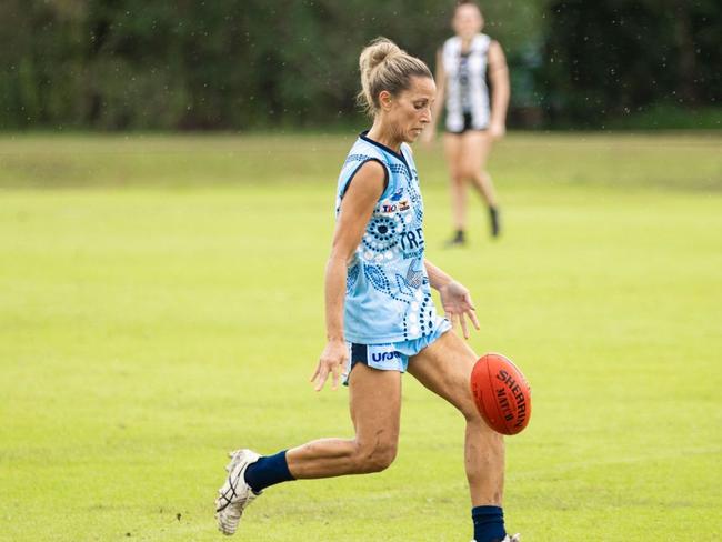 Buffette Kylie Duggan has been made an AFLNT life member. Picture: Celina Whan / AFLNT Media