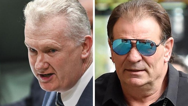 Workplace Relations Minister Tony Burke and former CFMEU Victorian boss John Setka. Picture: NewsWire