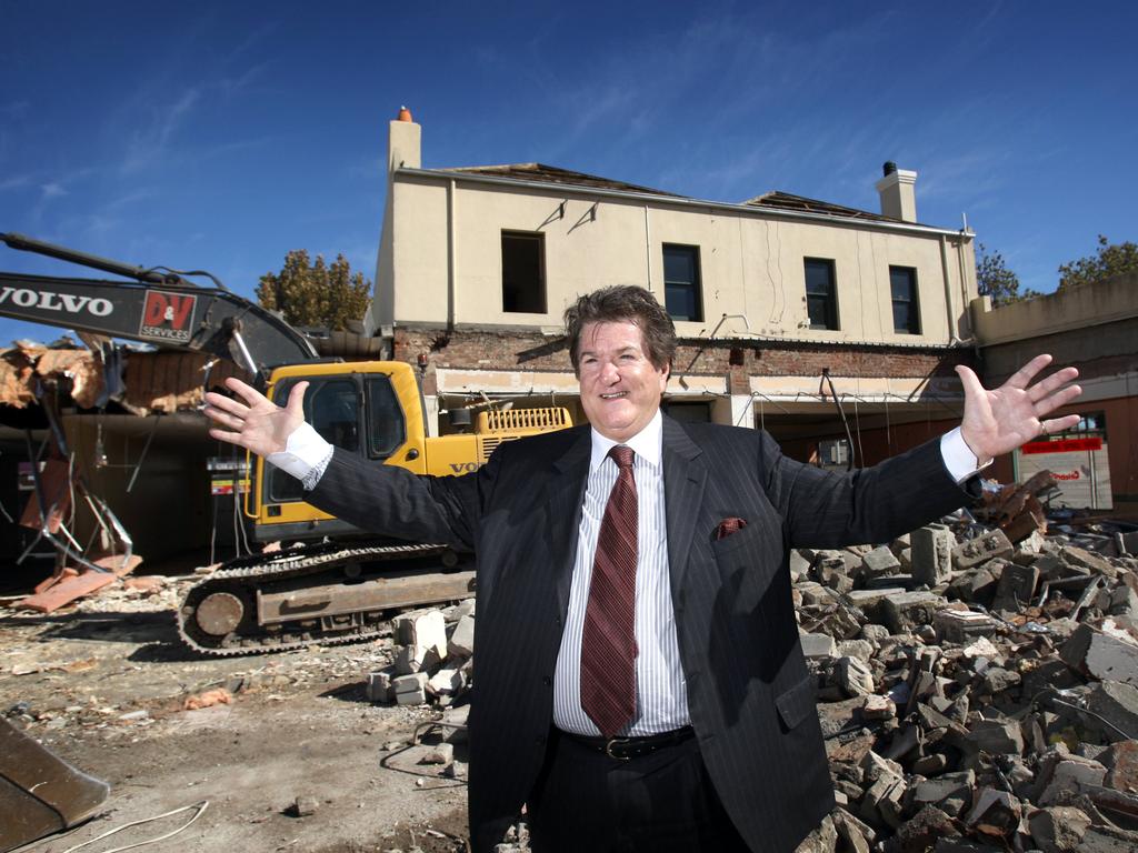 Con Makris at the former Le Cornu site after demolition began.