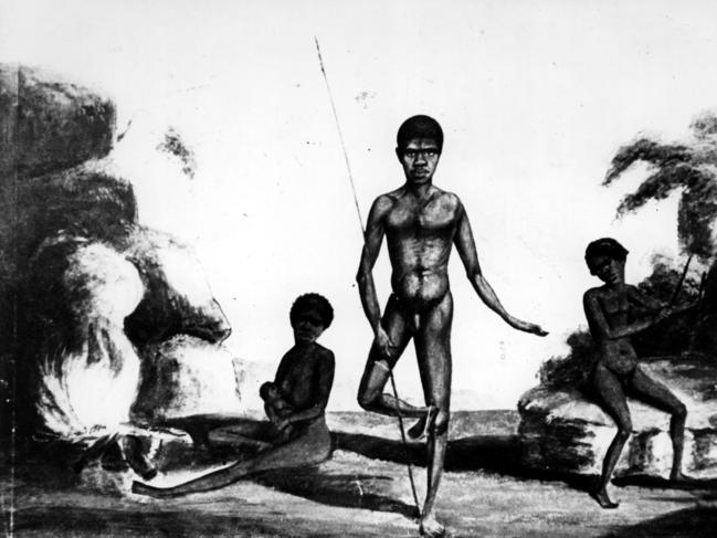 Inner West Council claims colonisers dismantled gender diversity among Aboriginal Australians. Picture: Drawing of Aboriginal family circa 1803/Aborigine Art Historical