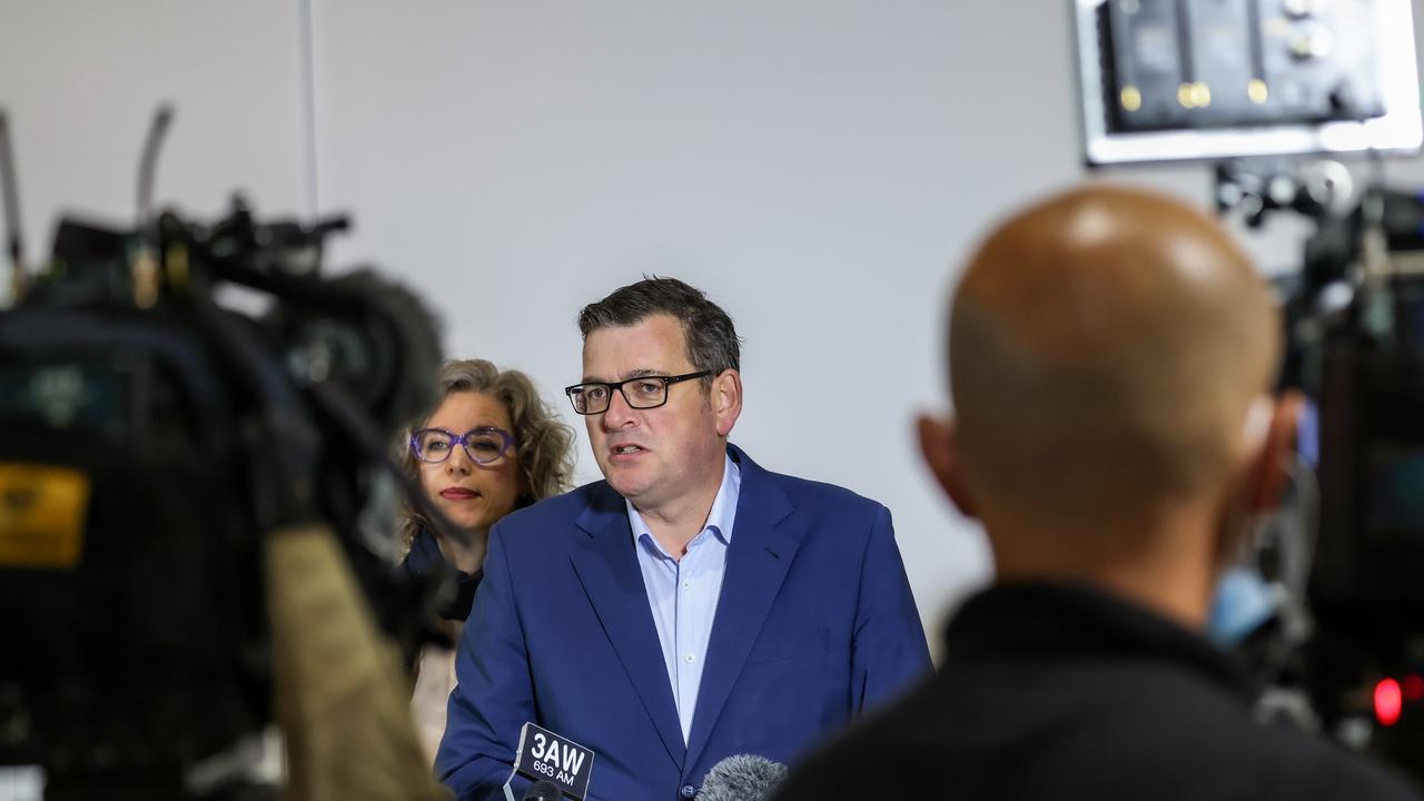 Premier Daniel Andrews announcing the Power Saving Bonus on Monday. Picture: NCA NewsWire / Ian Currie