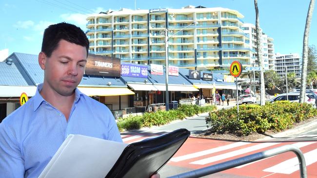 IT'S A PLAN: Aria Development manager Michael Hurley in Mooloolaba. Photo: John McCutcheon / Sunshine Coast Daily