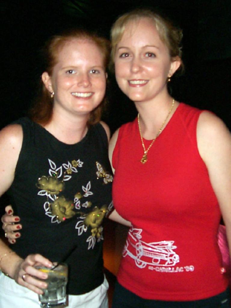 Jasmin Kerr and Michelle Williamson at Vibe Nightclub, 2001.