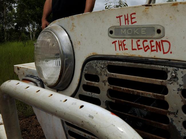 Nathan O'Reilly with his Mini Moke that he drove from WA