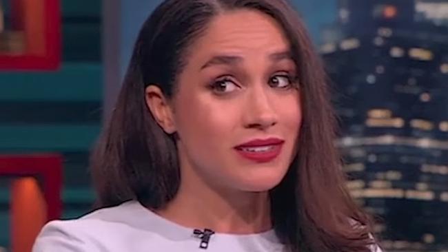 Meghan Markle speaks about Donald Trump in a 2016 interview on The Nightly Show with Larry Wilmore. Picture: The Nightly Show