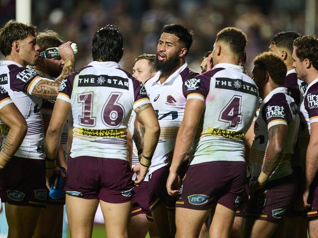 Payne Haas can’t carry the Broncos on his own. Picture: Getty Images