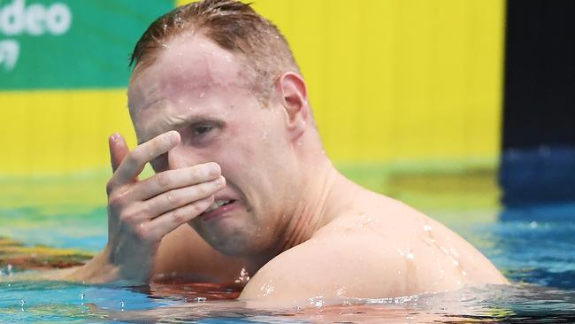 Heartbroken Matt Wilson realises he has fallen just short of a place at the Olympics