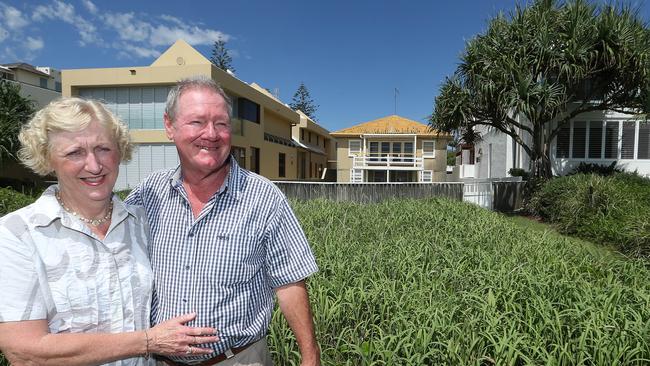 Owner Cynthia O'Reilly and partner Bob Hodson with the shack in 2015. Picture Glenn Hampson