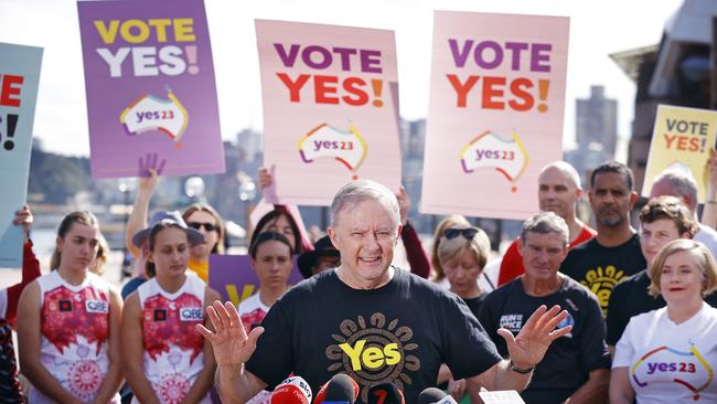 Anthony Albanese at a Yes campaign event at Sydney Opera House this month. Picture: Sam Ruttyn/NCA NewsWire