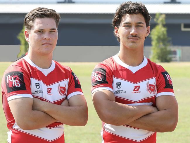 Palm Beach Currumbin SHS players Zane Harrison and Sunny Kama. Picture: Palm Beach Currumbin.