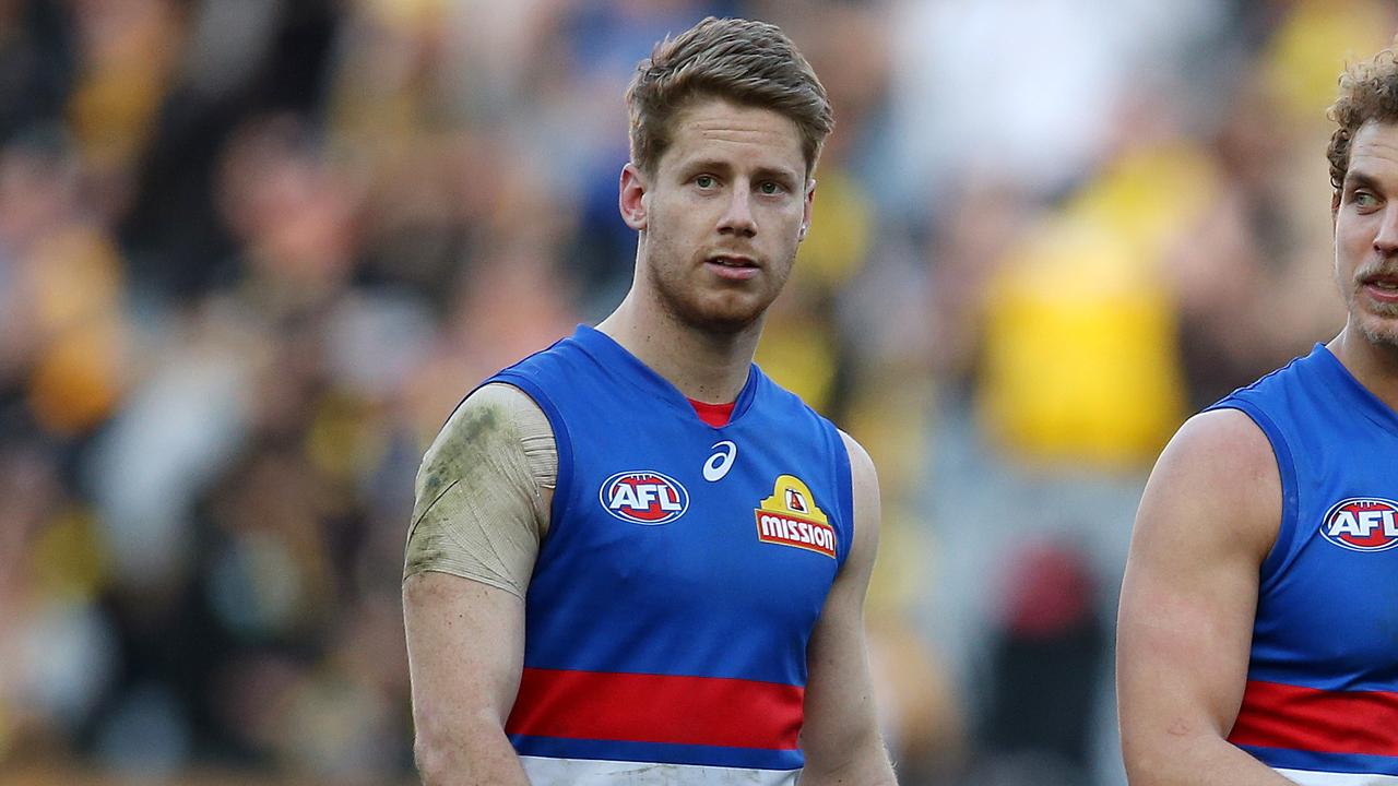 Western Bulldogs midfielder Lachie Hunter has been suspended and fined by his club. Picture: Michael Klein