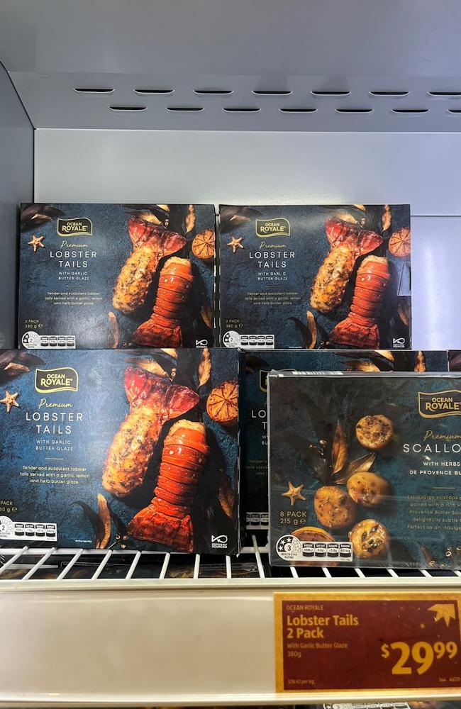 Aldi are selling lobster tails again for Christmas. Picture: Rebekah Scanlan