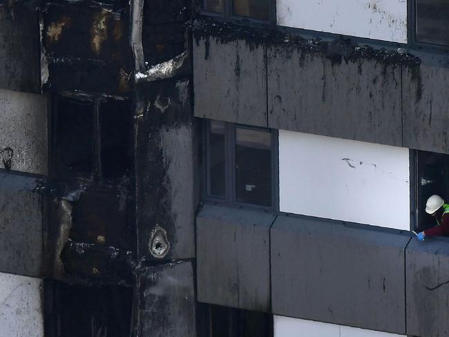 Witnesses say the cladding ‘went up like matchsticks’. Picture: Ben Stansall