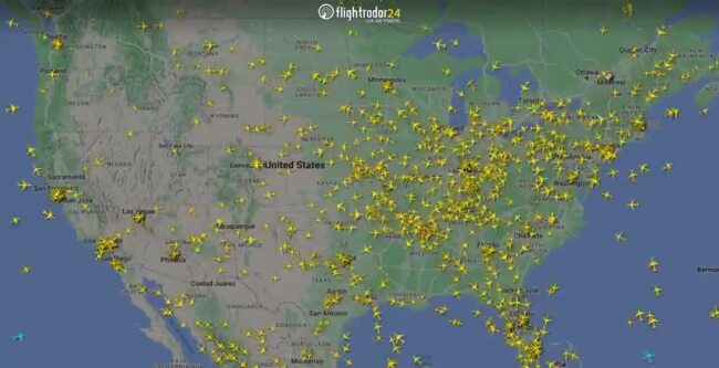 Flight Radar Animation Shows Air Travel Over North America Amid FAA Outage  | The Advertiser