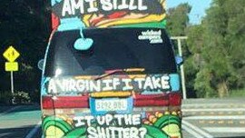 A lewd Wicked Camper van spotted in Cairns is still on the road despite the Queensland Government cracking down on offensive advertising, because it is registered in South Australia. PICTURE: SUPPLIED