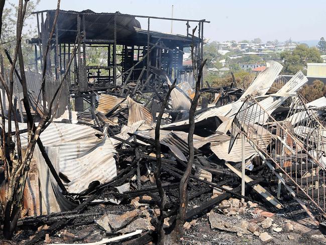 The house was completely gutted in the blaze. Picture: AAP/Richard Gosling