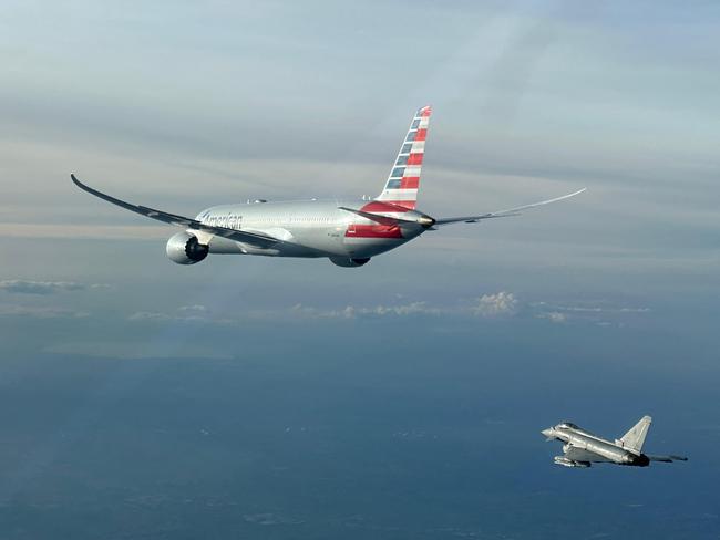 The fighter jet was from the Italian Air Force. Picture: AFP