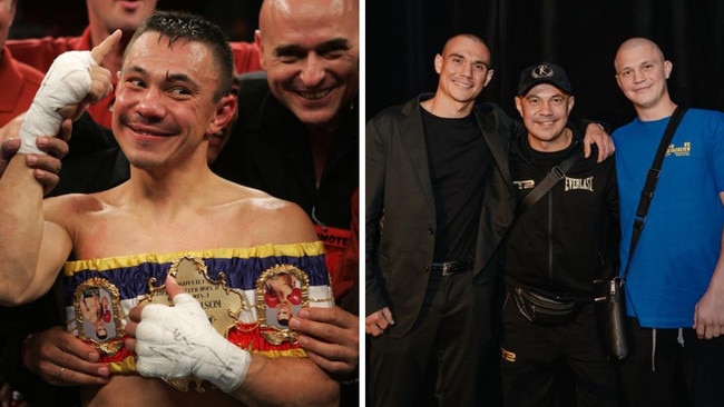 Kostya Tszyu with son Tim.