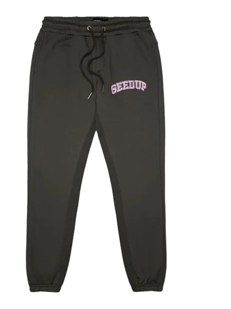 A pair of Geedup track pants originally retailed for $139.95, but were advertised on The Good Kid for $320.