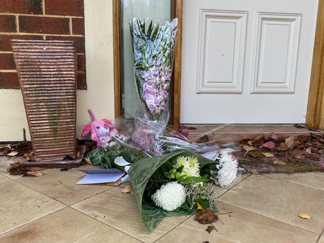 Ann Marie Smith was found inside her Kensington Park home suffering from serious medical problem.  Photo of flowers outside the house., Picture: Gabriel Polychronis,