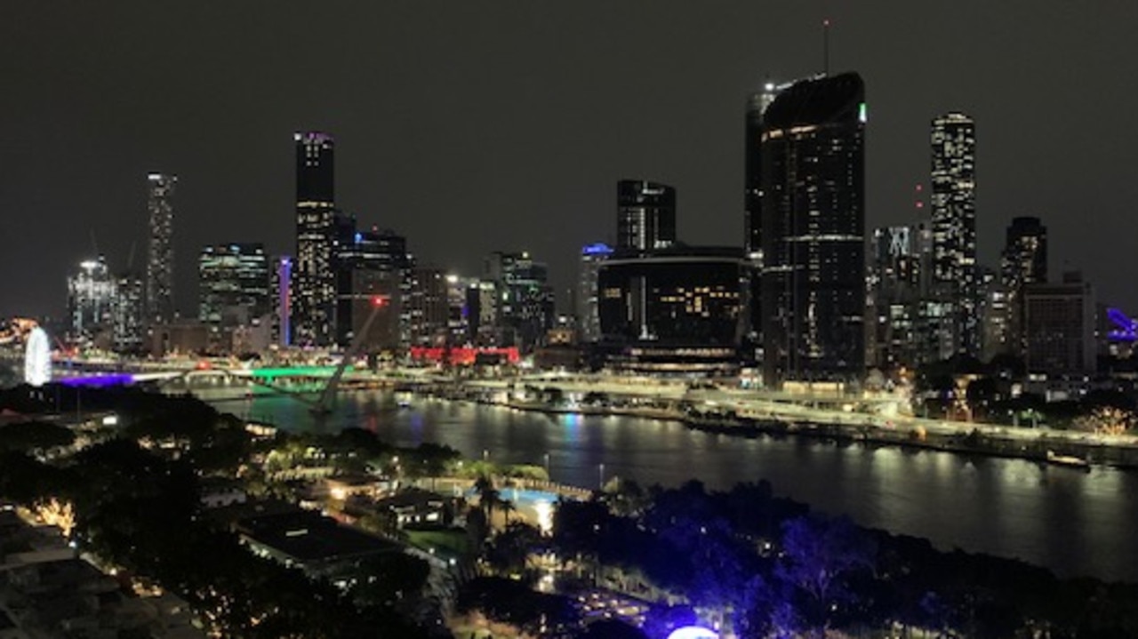 The view from the Emporium hotel at night. Picture: News Corp
