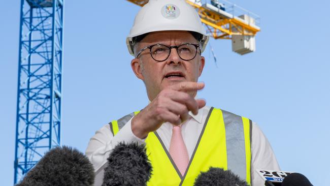 Prime Minister Anthony Albanese visited a social housing project in Brisbane during the election campaign. Picture: Jason Edwards / NewsWire