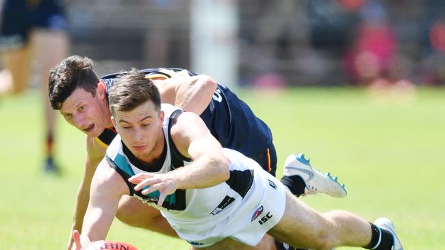 Jack Elsworthy in action during his time with Port Adelaide. Picture: David Mariuz