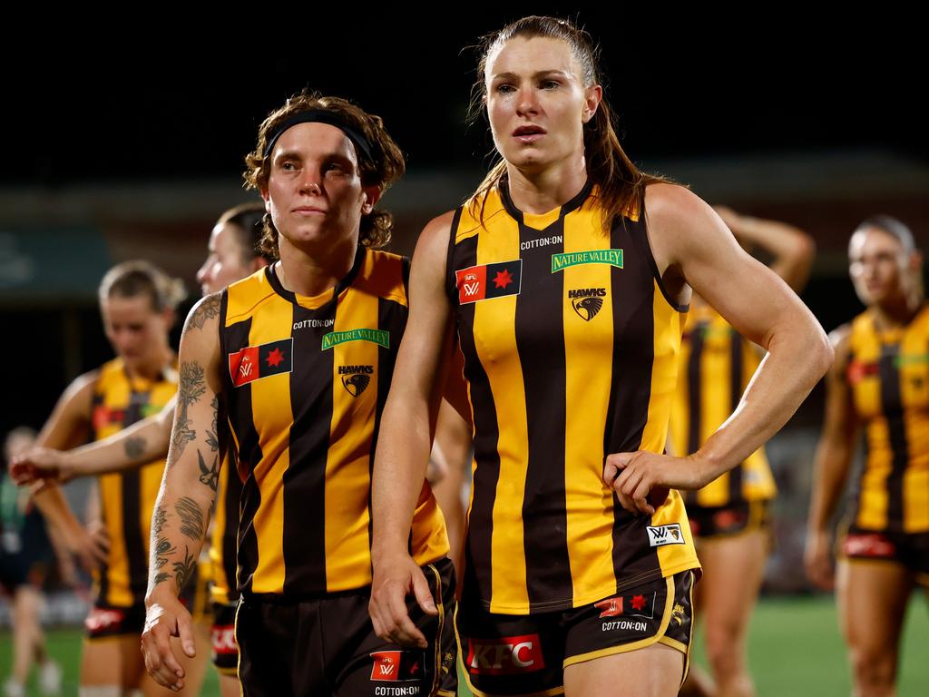 Like the mens’ side, the Hawthorn women were bundled out of the semi-finals by Port Adelaide. Picture: Getty Images